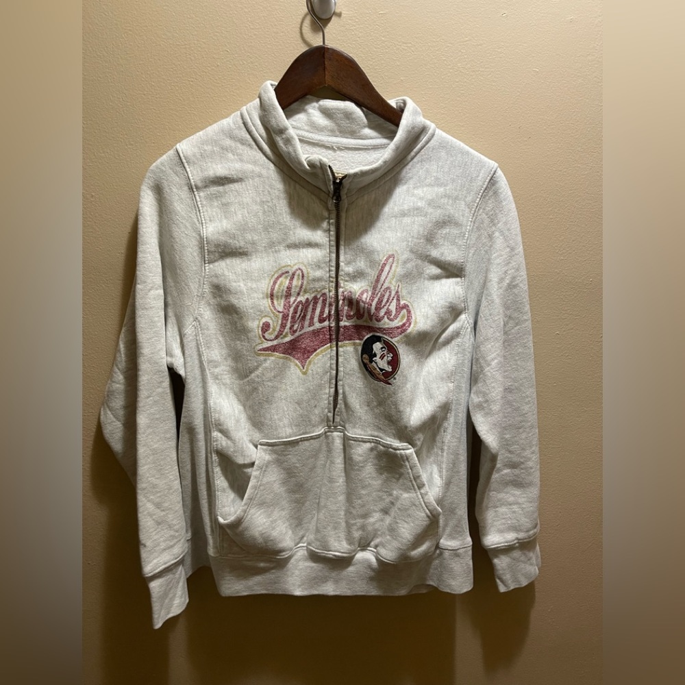 Florida Seminoles half zip up sweater extra large flaws picture 20 x 24